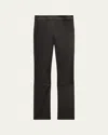 Theory Urban Leather Slim Kick Pants In Hickory