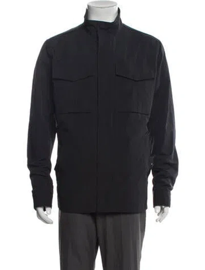 Pre-owned Theory Utility Jacket In Blue