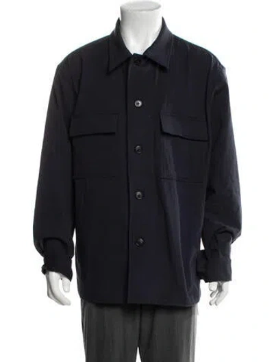 Pre-owned Theory Utility Jacket In Blue