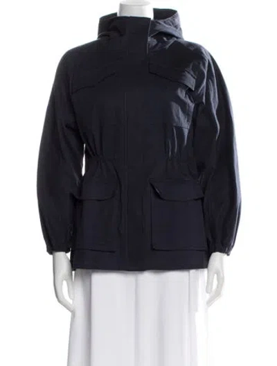Pre-owned Theory Utility Jacket In Blue