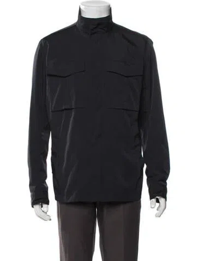 Pre-owned Theory Utility Jacket In Blue