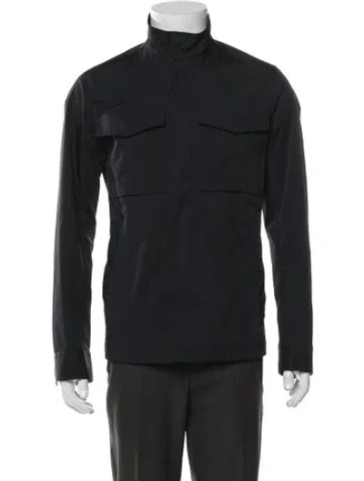 Pre-owned Theory Utility Jacket In Blue
