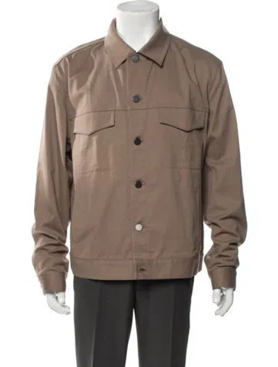 Pre-owned Theory Utility Jacket In Brown