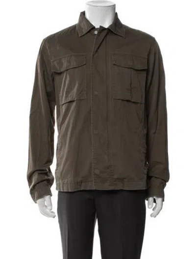Pre-owned Theory Utility Jacket In Brown