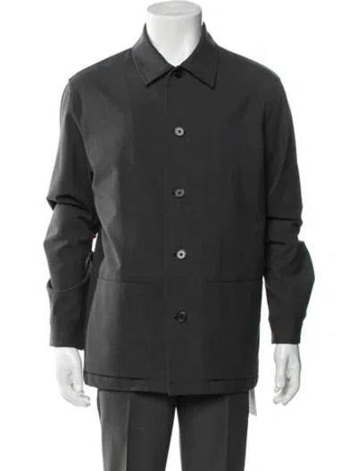 Pre-owned Theory Utility Jacket In Gray