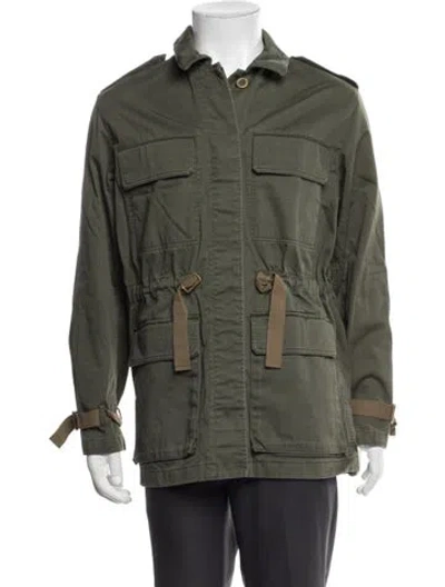 Pre-owned Theory Utility Jacket In Green