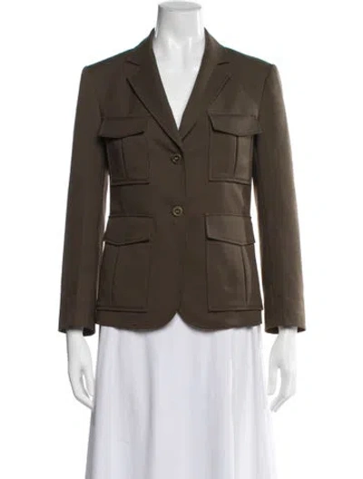 Pre-owned Theory Utility Jacket In Green