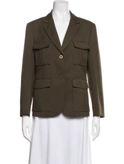 Pre-owned Theory Utility Jacket In Green