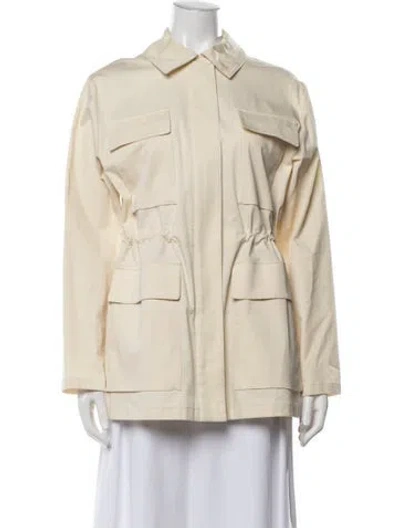 Pre-owned Theory Utility Jacket In Neutrals