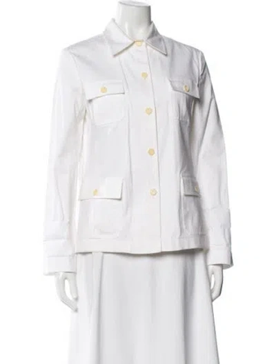 Pre-owned Theory Utility Jacket In White