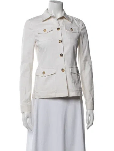 Pre-owned Theory Utility Jacket In White