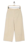 Theory Utility Patch Crop Wide Leg Pants In Sand