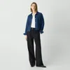 Theory Utility Wide-leg Pant In Neoteric Twill In Black