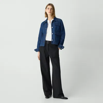 Theory Utility Wide-leg Pant In Neoteric Twill In Black