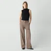 Theory Utility Wide-leg Pant In Neoteric Twill In Walnut
