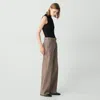 Theory Utility Wide-leg Pant In Neoteric Twill In Walnut
