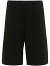 Theory Linen-blend Crepe Shorts In 001 Black