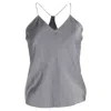 Theory V-neck Camisole Top In Grey Silk