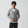 Theory V-neck Cardigan In Regal Wool In Gray