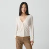 Theory V-neck Cardigan In Regal Wool In White