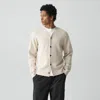 Theory V-neck Cardigan In Wool Bilen In Neutral