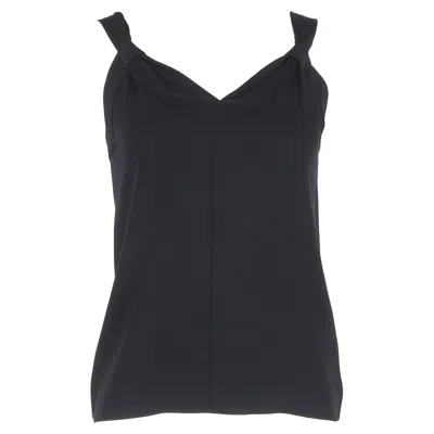 Theory V-neck Sleeveless Top In Black Silk