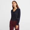 Theory V-neck Sweater In Merino Wool In Blue