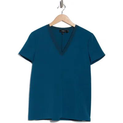Theory V-neck T-shirt In Blue