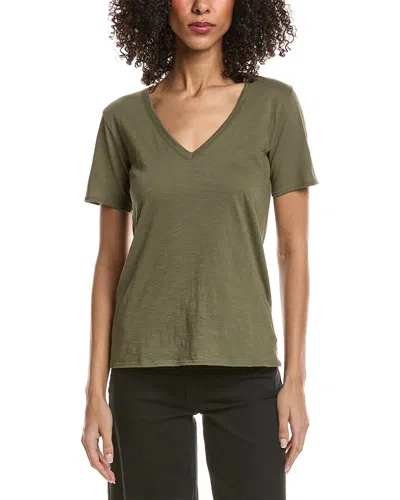 Theory V-neck T-shirt In Green