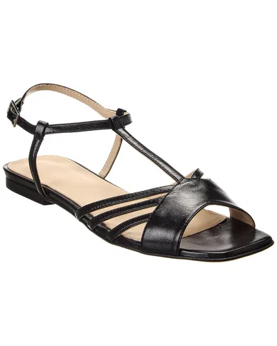 Theory V Strap Leather Sandal In Black