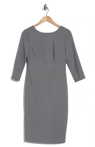 Theory Varetta Stretch Wool Sheath Dress In Gray