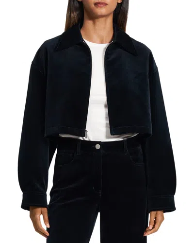 THEORY THEORY VELVET A-LINE ZIP JACKET
