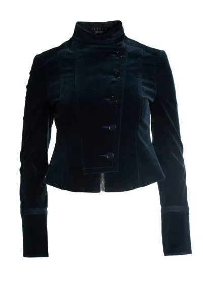 Theory , Velvet Army Jacket In Blue