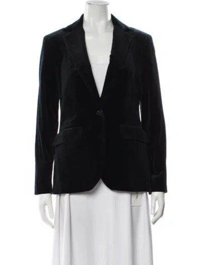 Pre-owned Theory Velvet Blazer In Black