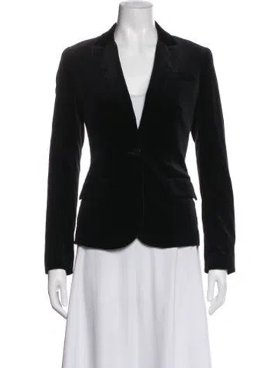 Pre-owned Theory Velvet Blazer In Black