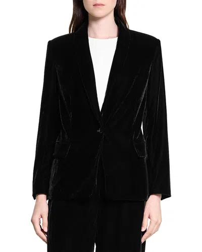 Theory Velvet Shawl Collar Blazer In Black
