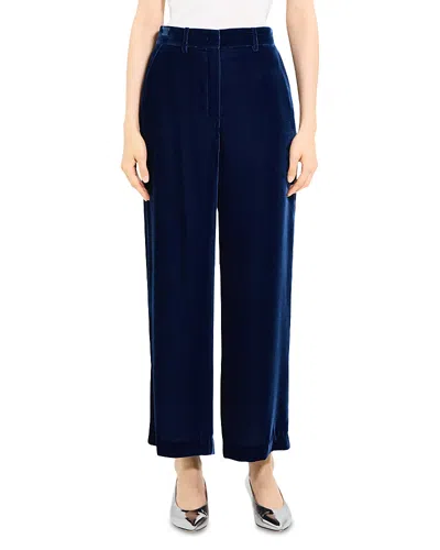 THEORY VELVET STRAIGHT LEG PANTS
