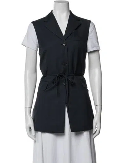 Pre-owned Theory Vest In Blue