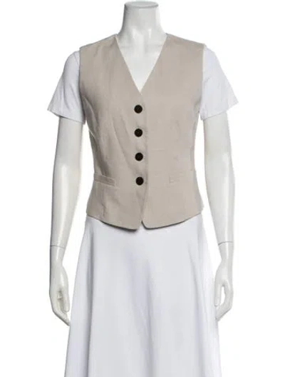 Pre-owned Theory Vest In Neutrals