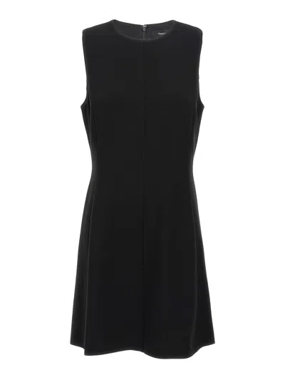 Theory Admiral Crepe Sleeveless Dress Clothing In Black