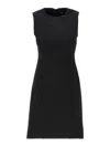 Theory Sleeveless Shift Dress In Black Wool