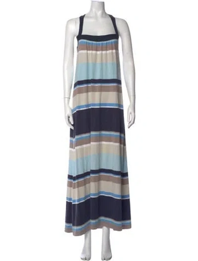 Pre-owned Theory Vintage Long Dress In Blue