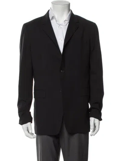 Pre-owned Theory Virgin Wool Blazer In Black