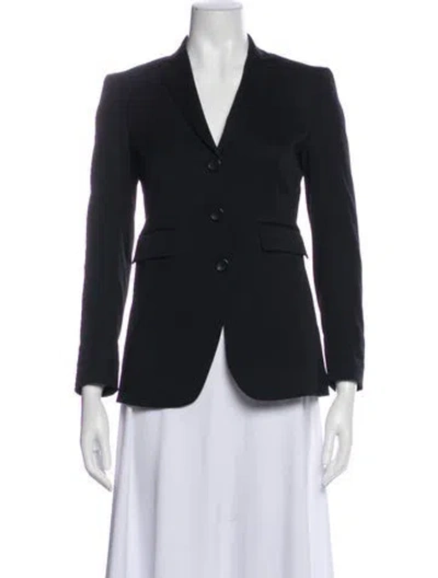 Pre-owned Theory Virgin Wool Blazer In Black