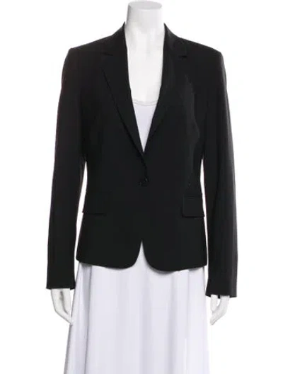 Pre-owned Theory Virgin Wool Blazer In Black