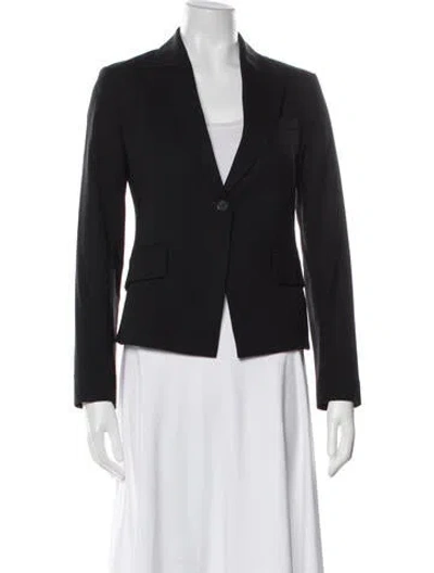 Pre-owned Theory Virgin Wool Blazer In Black