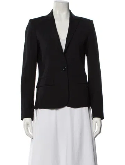 Pre-owned Theory Virgin Wool Blazer In Black