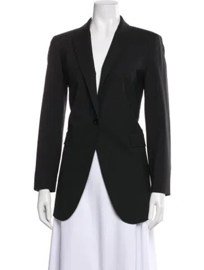 Pre-owned Theory Virgin Wool Blazer In Black