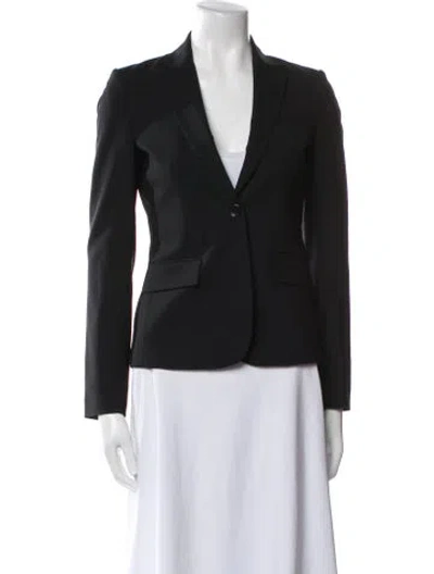 Pre-owned Theory Virgin Wool Blazer In Black