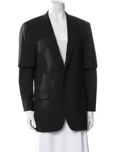Pre-owned Theory Virgin Wool Blazer In Black